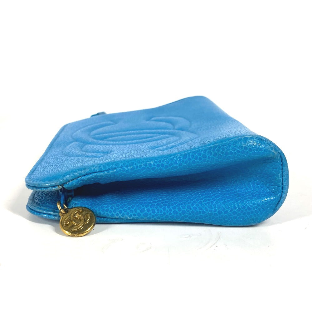 Chanel Caviar skin Multi CC COCO Mark Blue Handbag
