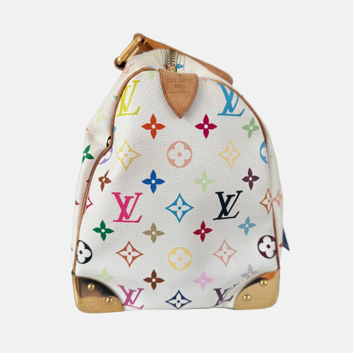 Louis Vuitton x Takashi Murakami Speedy 30 White Multicolor Handbag Multicolor 3
