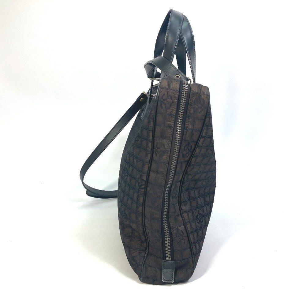 Chanel Business Nylon New line Brown Leather Travel Bag