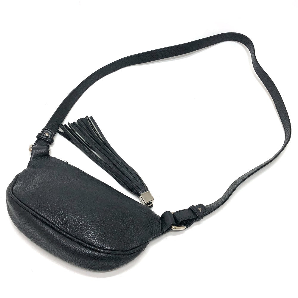 Chanel Calf logo fringe Black Leather Jewelry