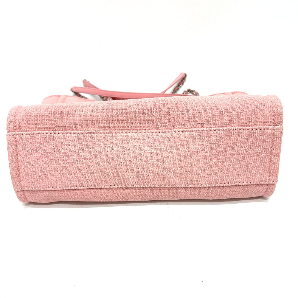 Chanel Deauville Pink Canvas Tote Bag