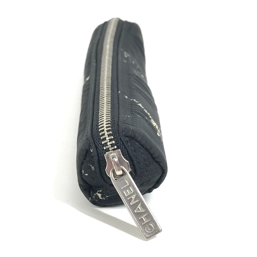 Chanel pencil Nylon Old line Black Travel Bag