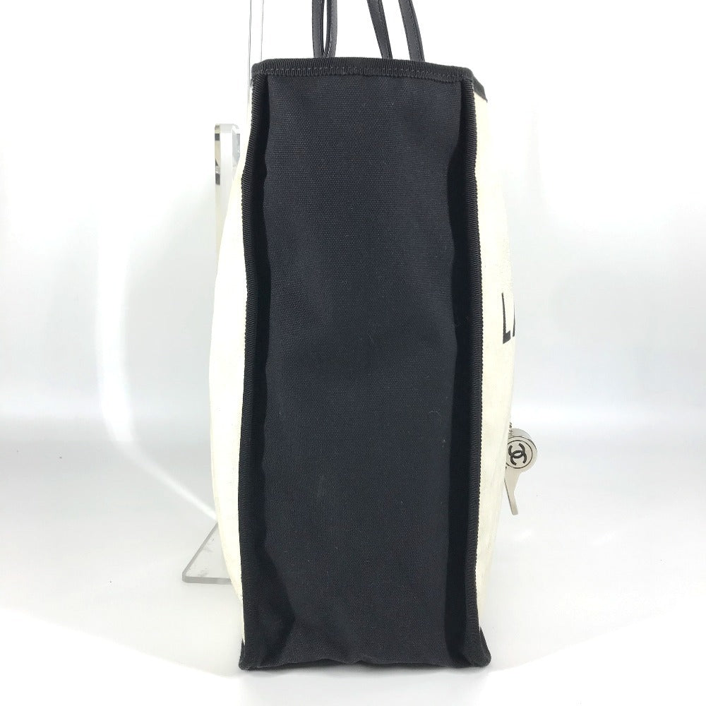 Chanel logo Lady Whistle White Canvas Shoulder Bag
