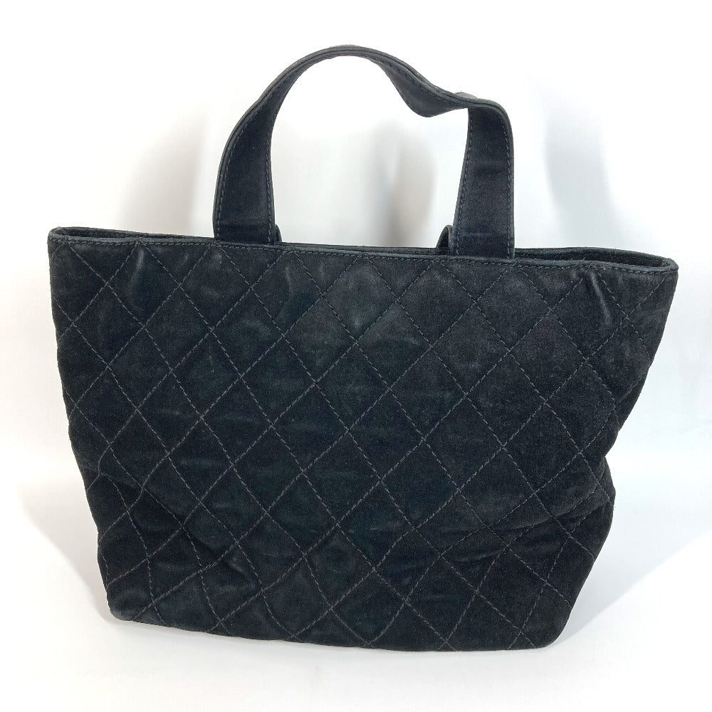 Chanel suede Matrasse quilting CC COCO Mark Black Tote Bag