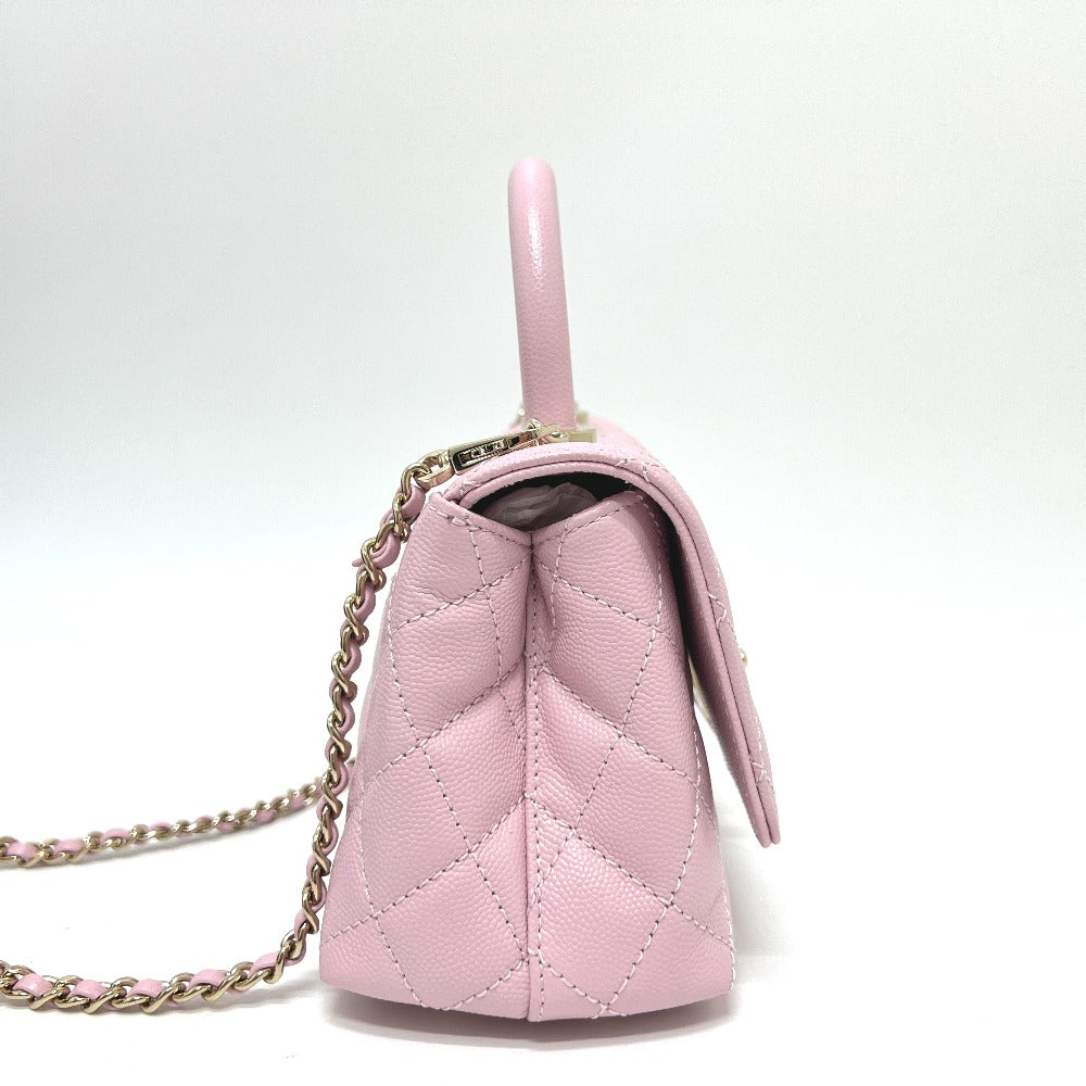 Chanel Caviar skin Coco handle XXS Pink Handbag