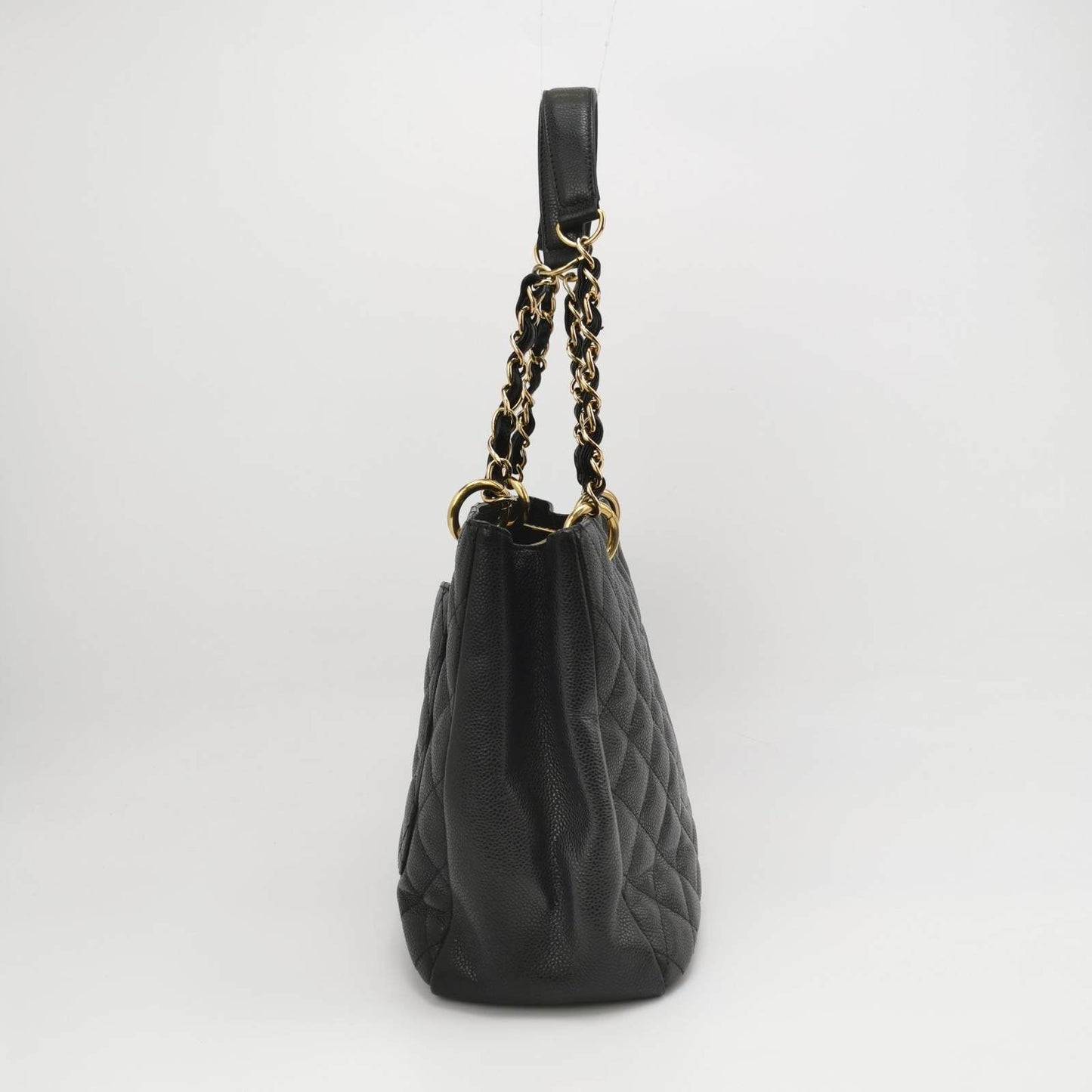 Chanel GST Grand Shopping Caviar Black PM Leather Tote Bag
