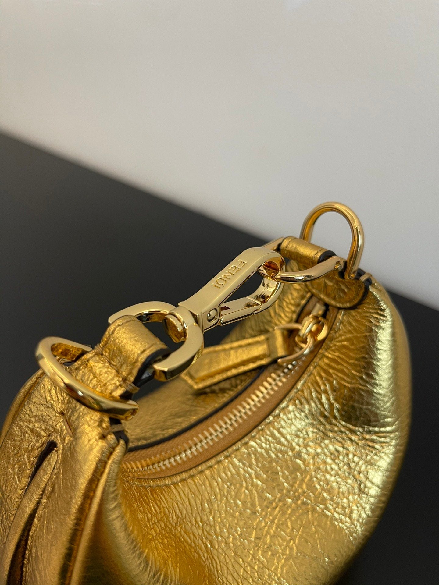 Fendi Nano Figraphy Ff Gold Travel Bag