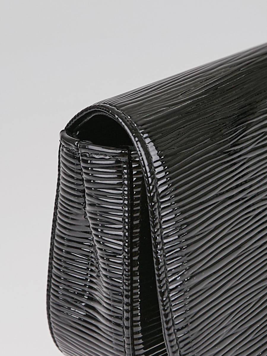 Louis Vuitton Sobe Electric Black Leather Epi Clutch Bag