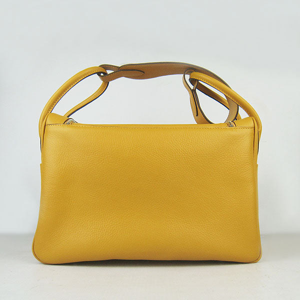Hermes Luxury Lindy Cm Handbag Yellow Silver Travel Bag