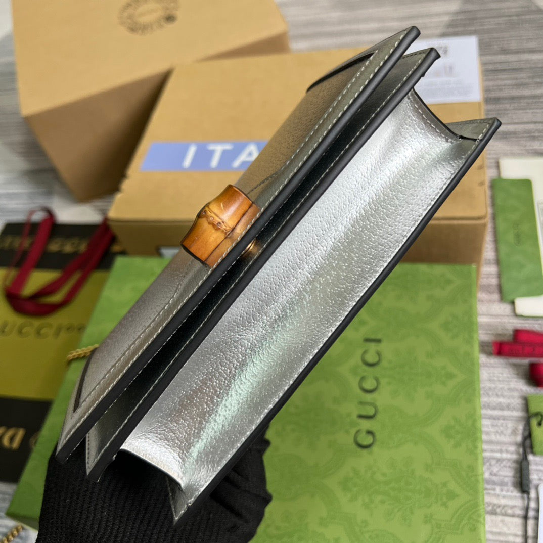 gg Diana Bamboo , ’s Silver Mini Bag