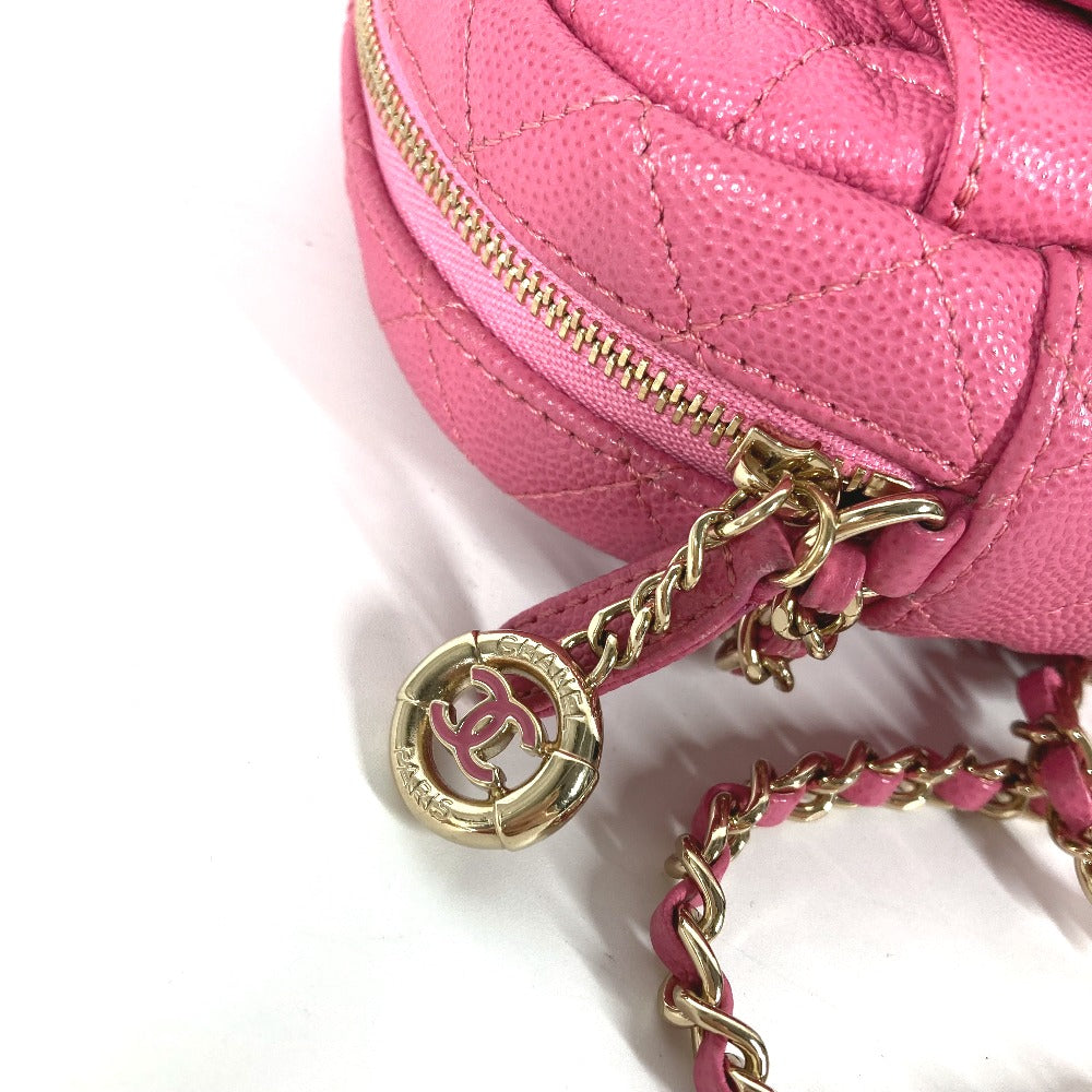 Chanel Caviar skin Matelasse quilted CC COCO Pink Shoulder Bag