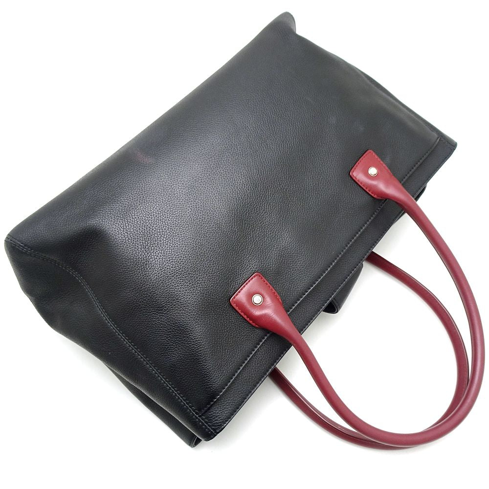 Chanel Executive Tote 2Way Bag Calf Bordeaux Black Tote Bag