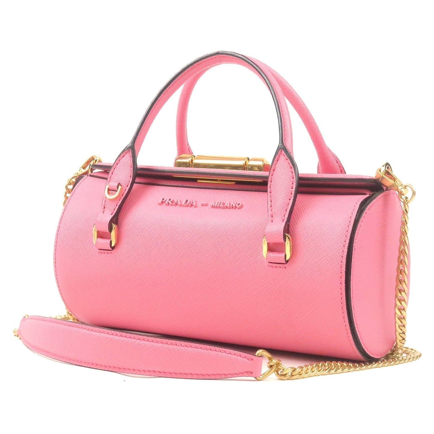 Prada Prada Sybille Leather 2Way Chain Shoulder Bag Pink
