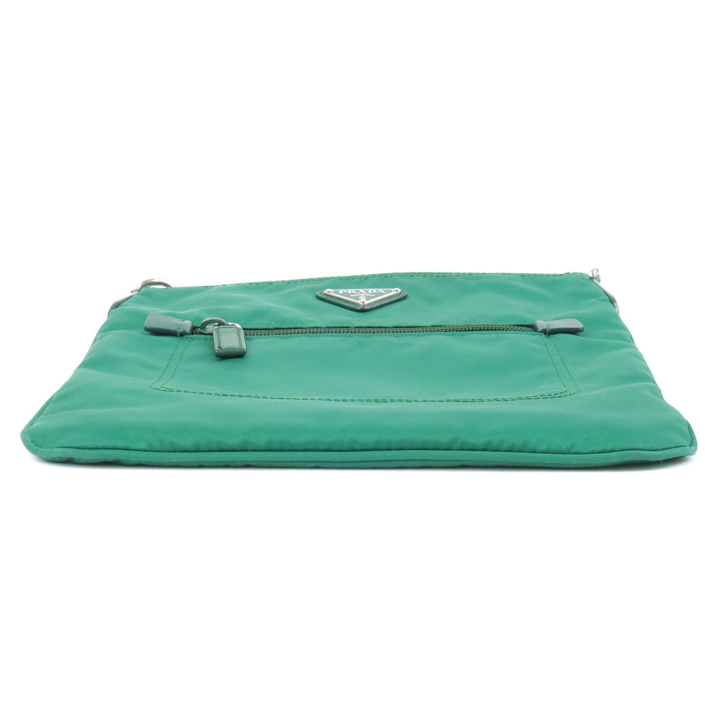 Prada Prada Logo Nylon Leather Shoulder Bag Oleandro Green