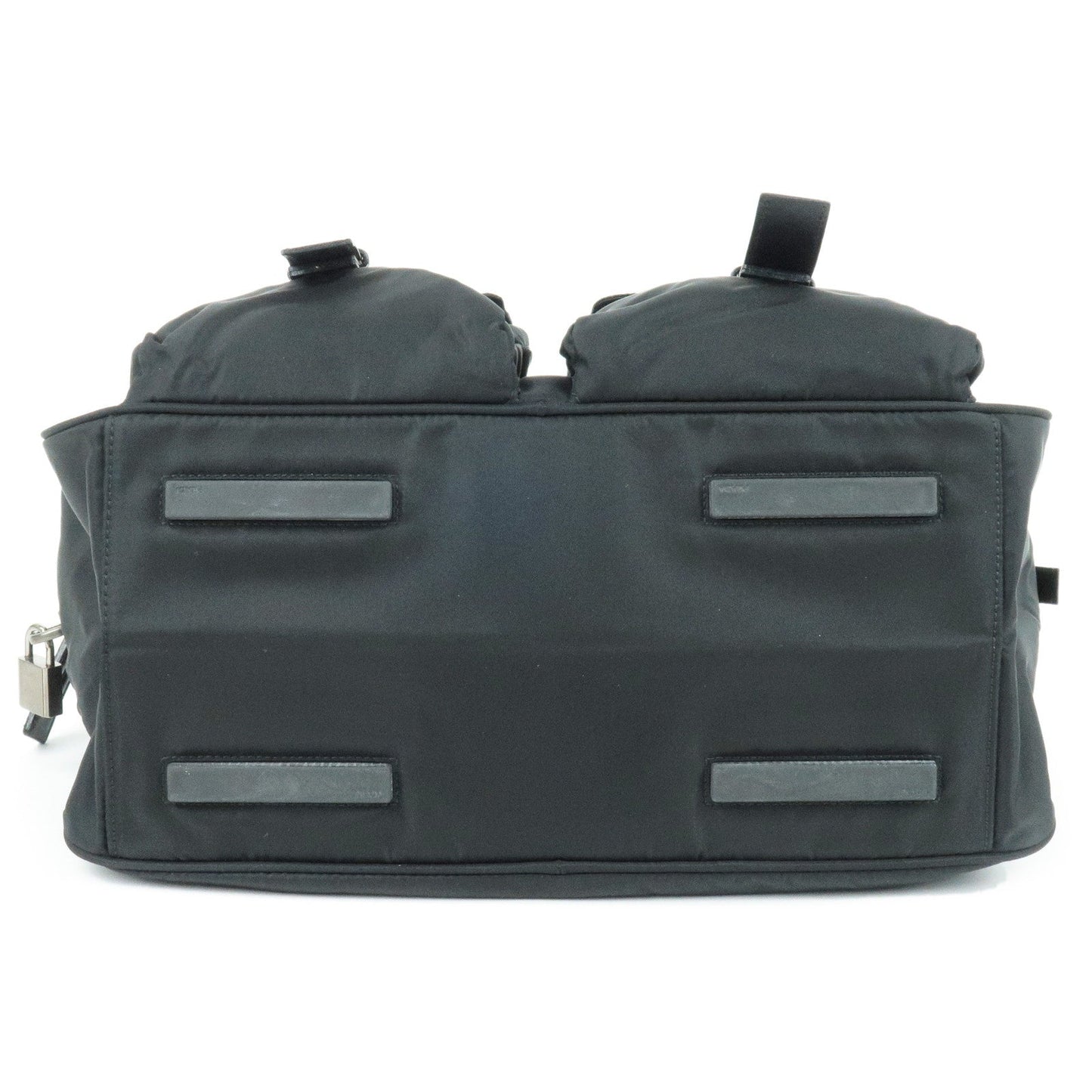 Prada Prada Logo Nylon Leather Hand Bag Black Nero Travel Bag Br0496 35727 9