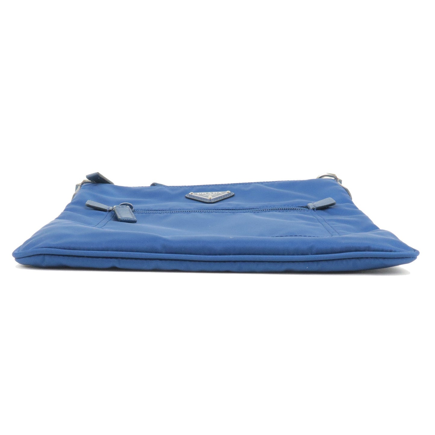 Prada Prada Logo Nylon Leather Shoulder Bag Bluette Blue