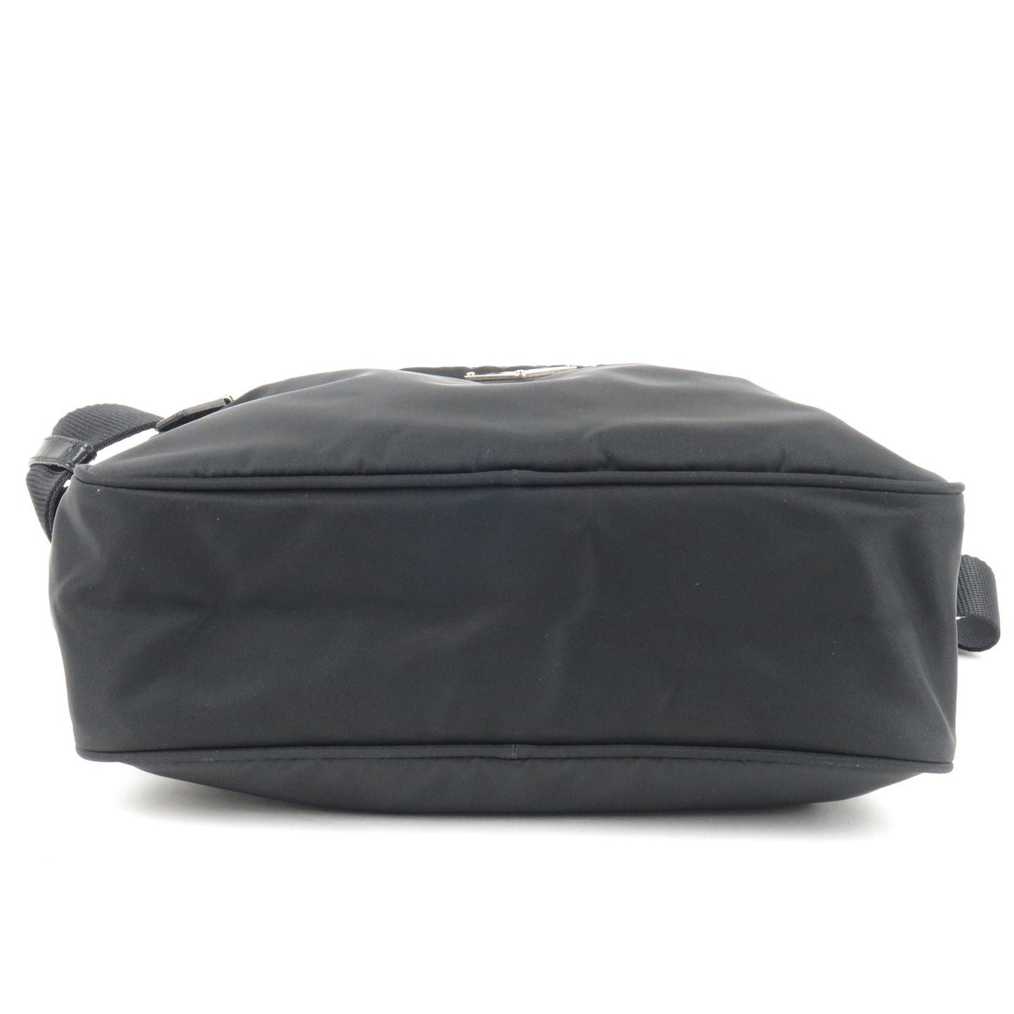 Prada Prada Logo Nylon Leather Crossbody Shoulder Bag Black Crossbody Bag