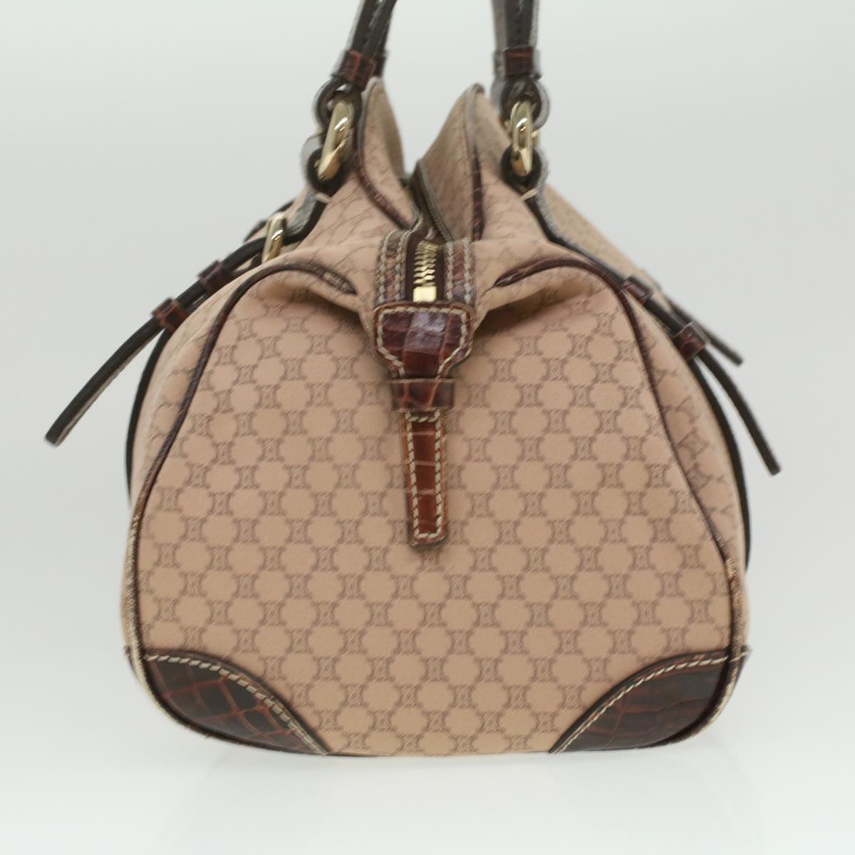 Luxury Macadam Shoulder Bag Pink Leather Canvas