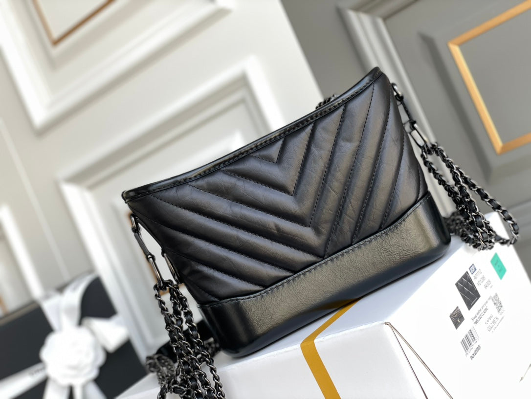 CHL CO-CO Gabrielle 7.8in 20cm Black Shoulder Bag 3