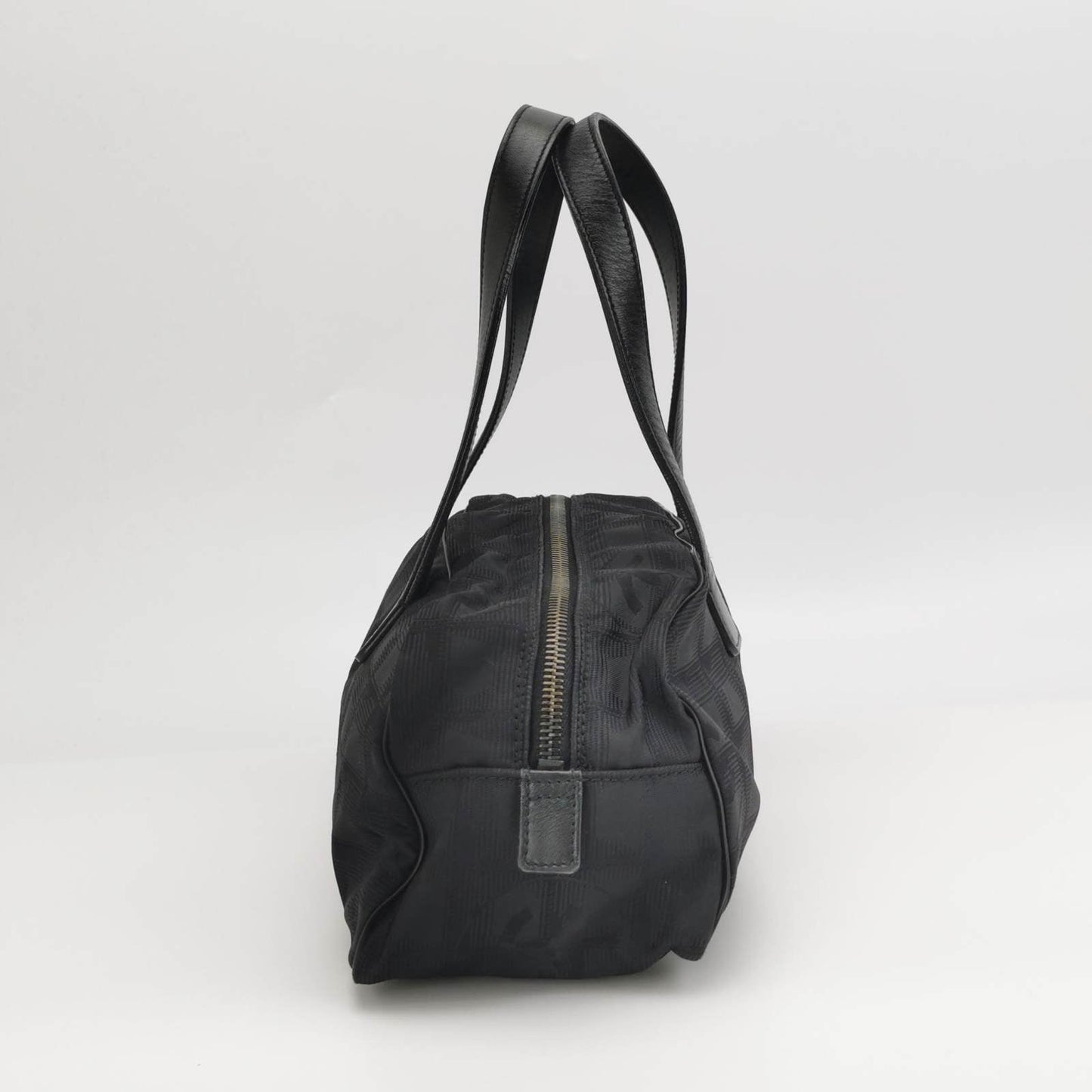 Chanel Line Boston Bowling - Fabric Black Travel Bag