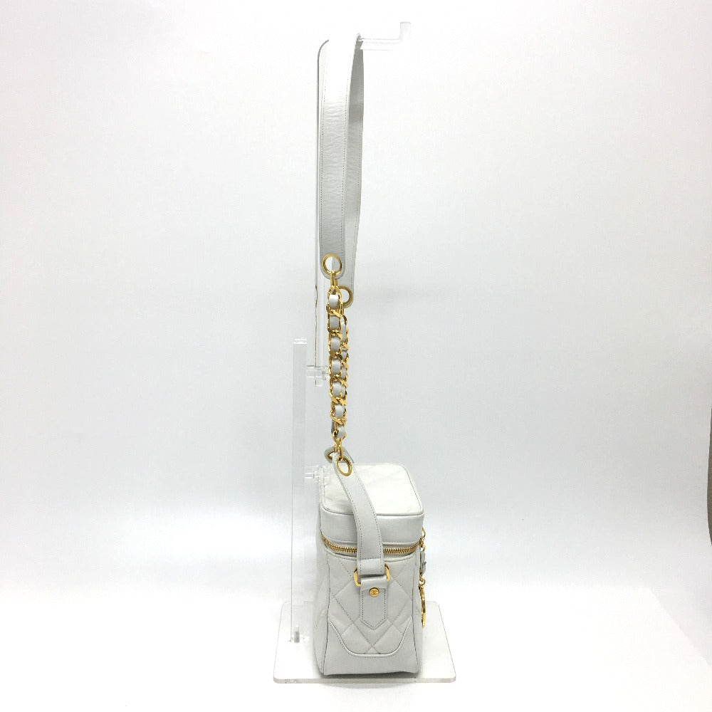 Chanel lambskin CC COCO Mark Matrasse White Shoulder Bag