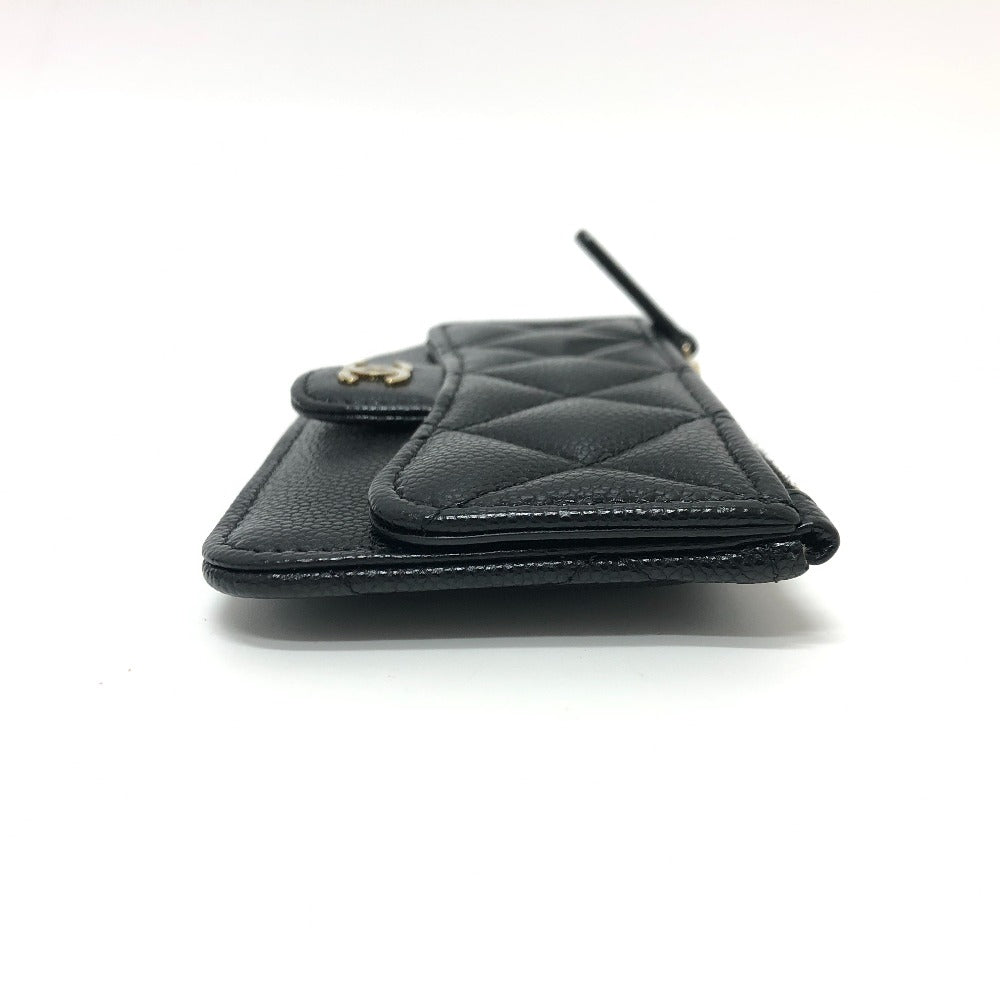 Chanel Coin Caviar skin COCO Mark Matelasse Black Handbag