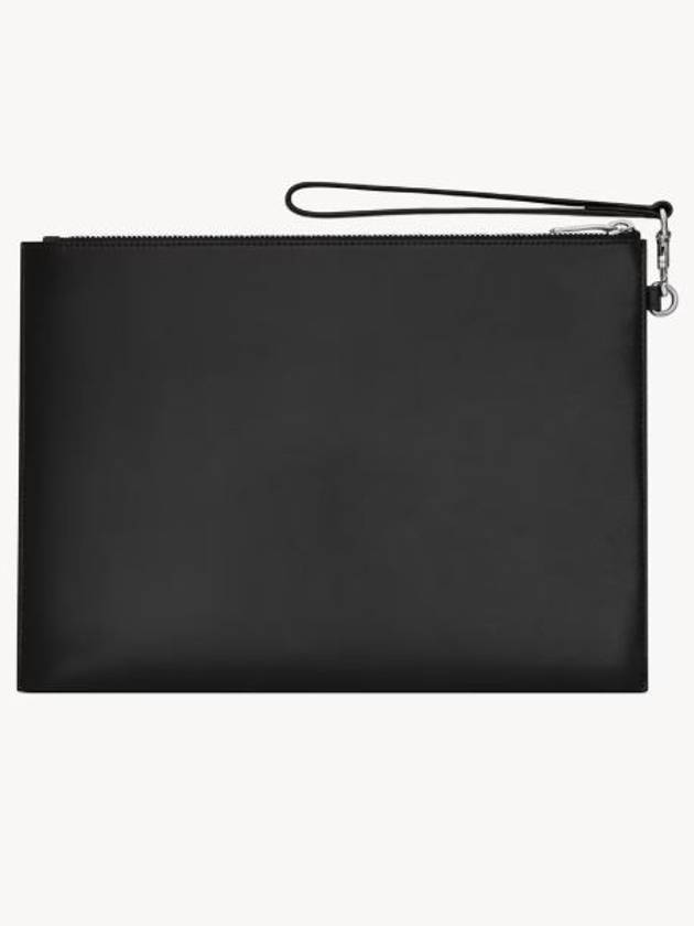 YSL Saint Laurent Luxury Trending Tiny Clutch Bag Monogram Black Silver 1Jb0E 1000 4