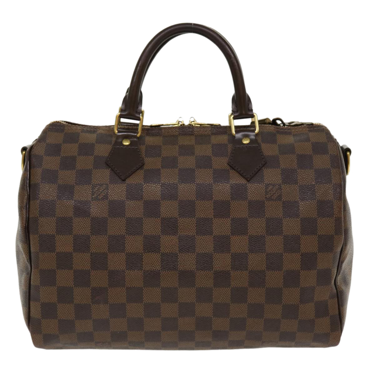 LOUIS VUITTON Damier Ebene Speedy Bandouliere 30 Hand Bag N41367 LV 38914