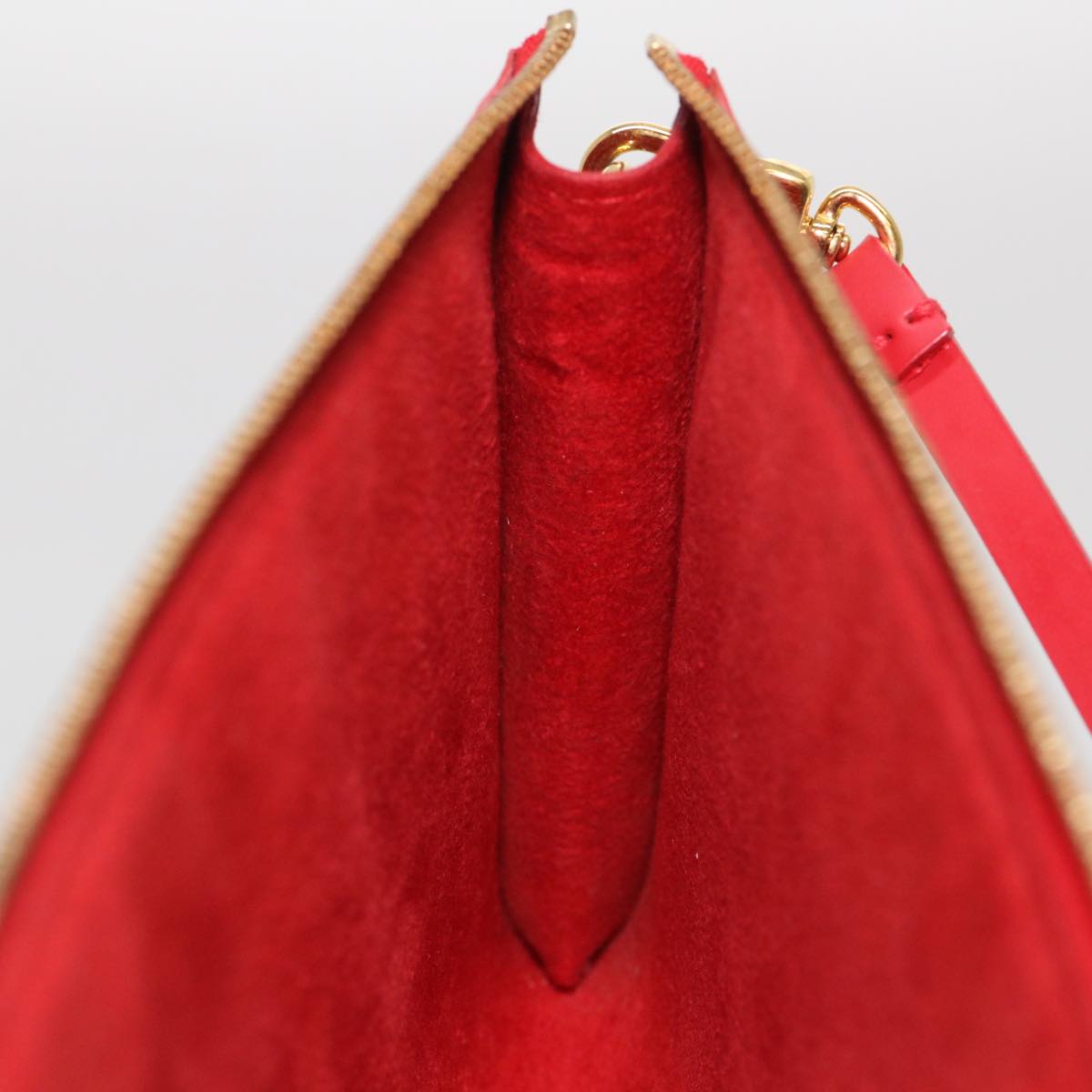 LOUIS VUITTON Epi Pochette Accessoires Pouch Red M52947 LV 39007