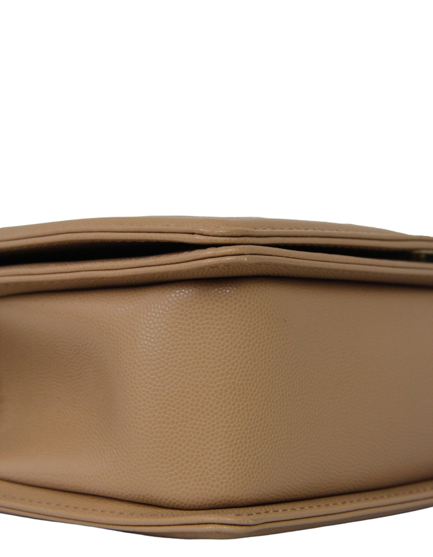 Chanel 2023 NWT Dark Beige Caviar Medium Top Handle Boy
