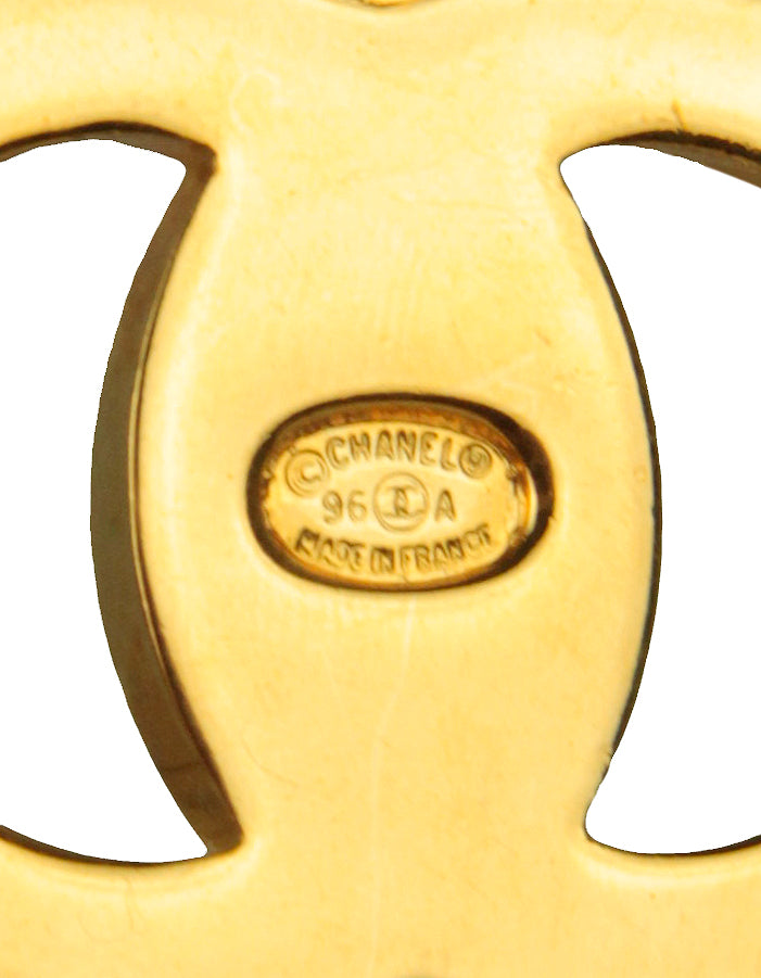 Chanel '90s Goldtone CC Twistlock 22" Necklace