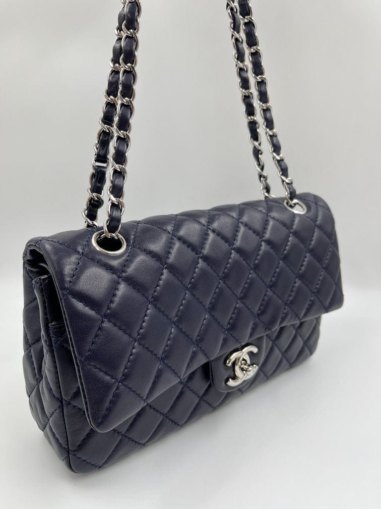 Blue Chanel Classic Double Flap Bag