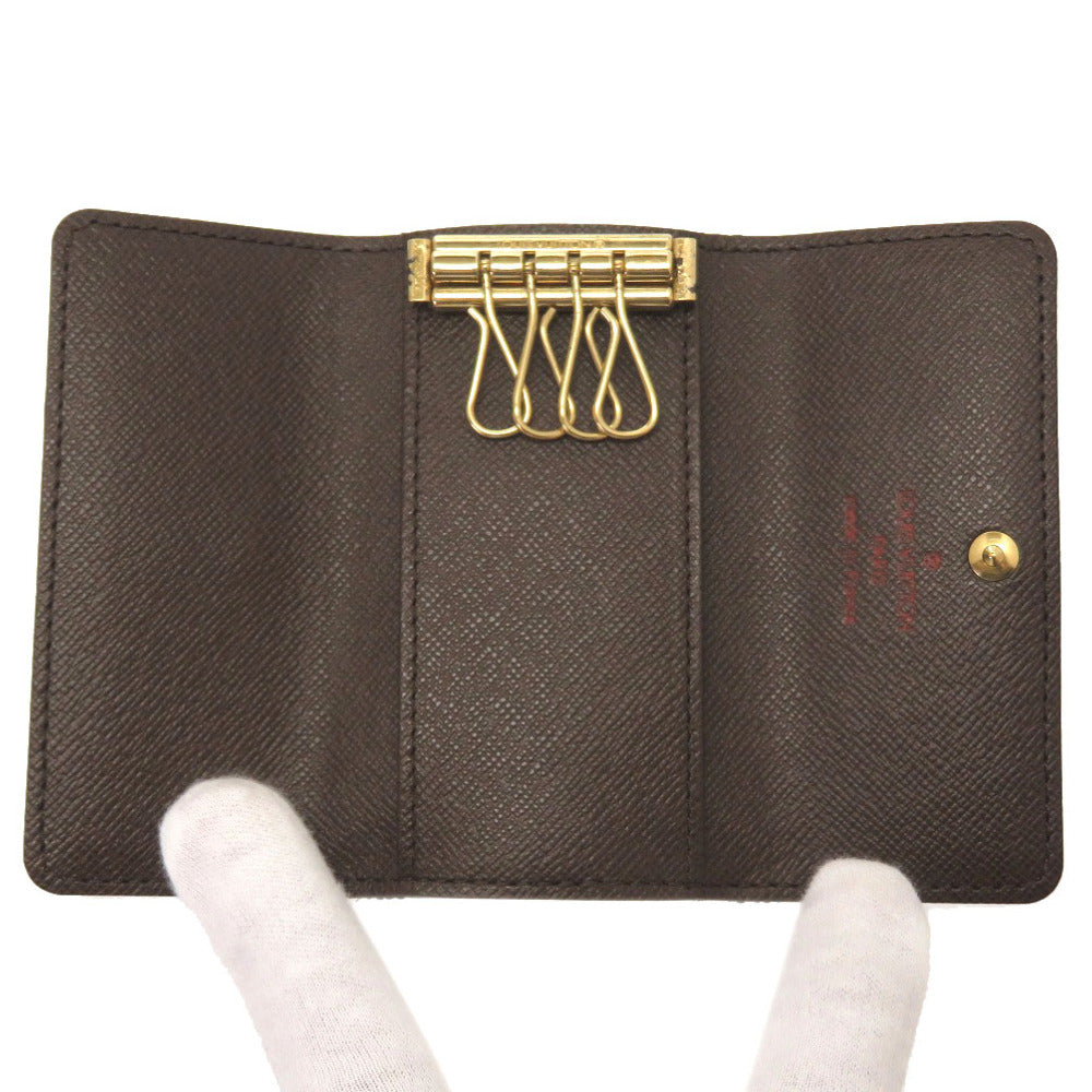 Louis Vuitton Key holder N62631 Damier Canvas Brown Key Chain 3I0127Igs5