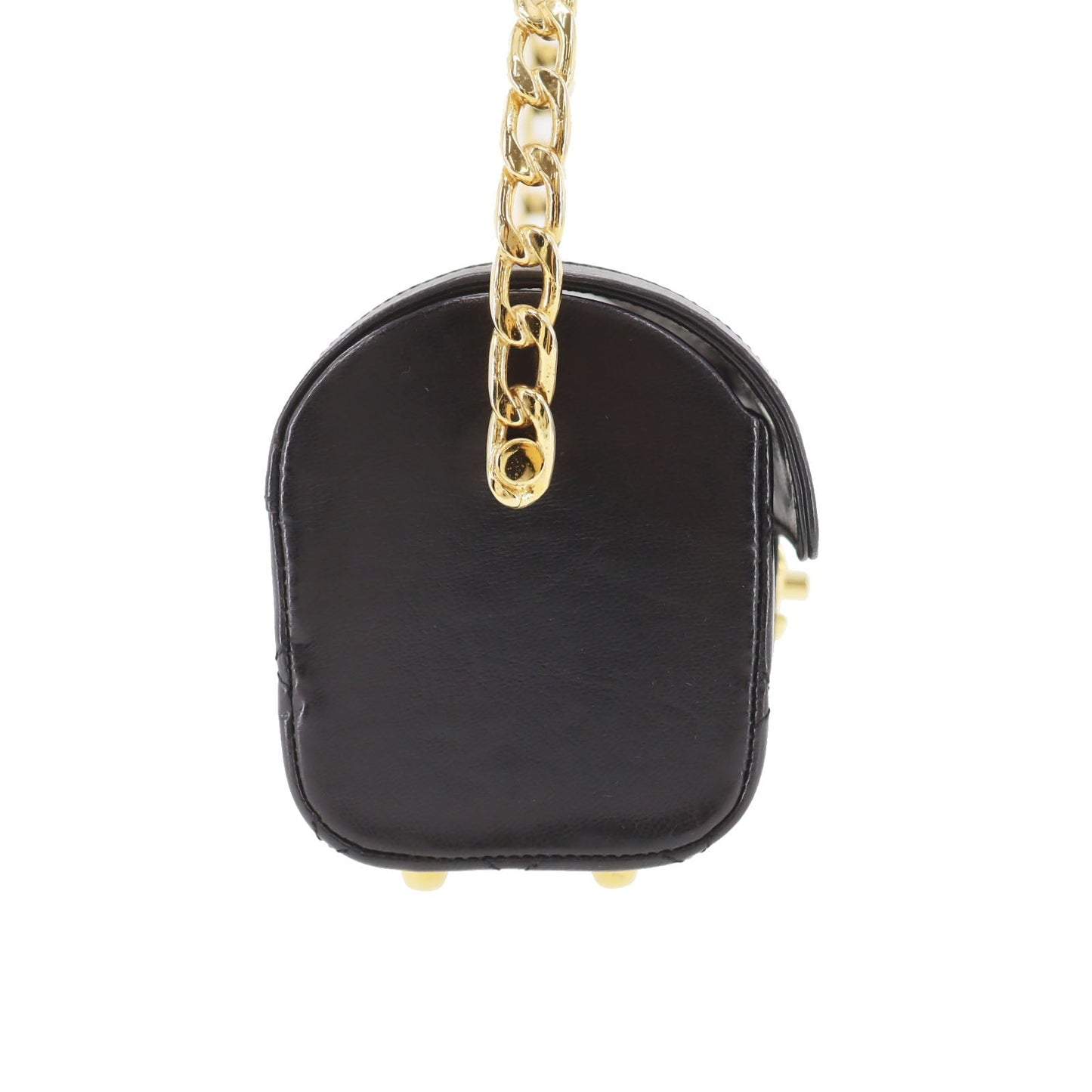 CHANEL Flap Mini Handbag Black Lambskin Leather #CY875