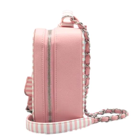 Chanel Vanity Filigree CC Caviar Quilted Pink Travel Bag