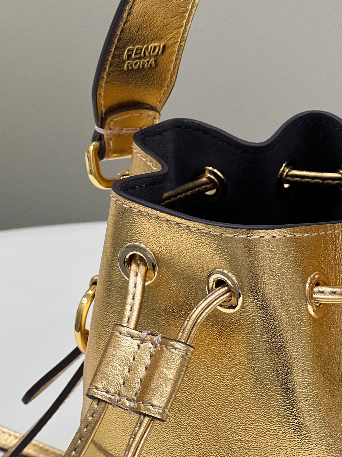 Fendi Mon Tresor Ff Gold Crossbody Bag