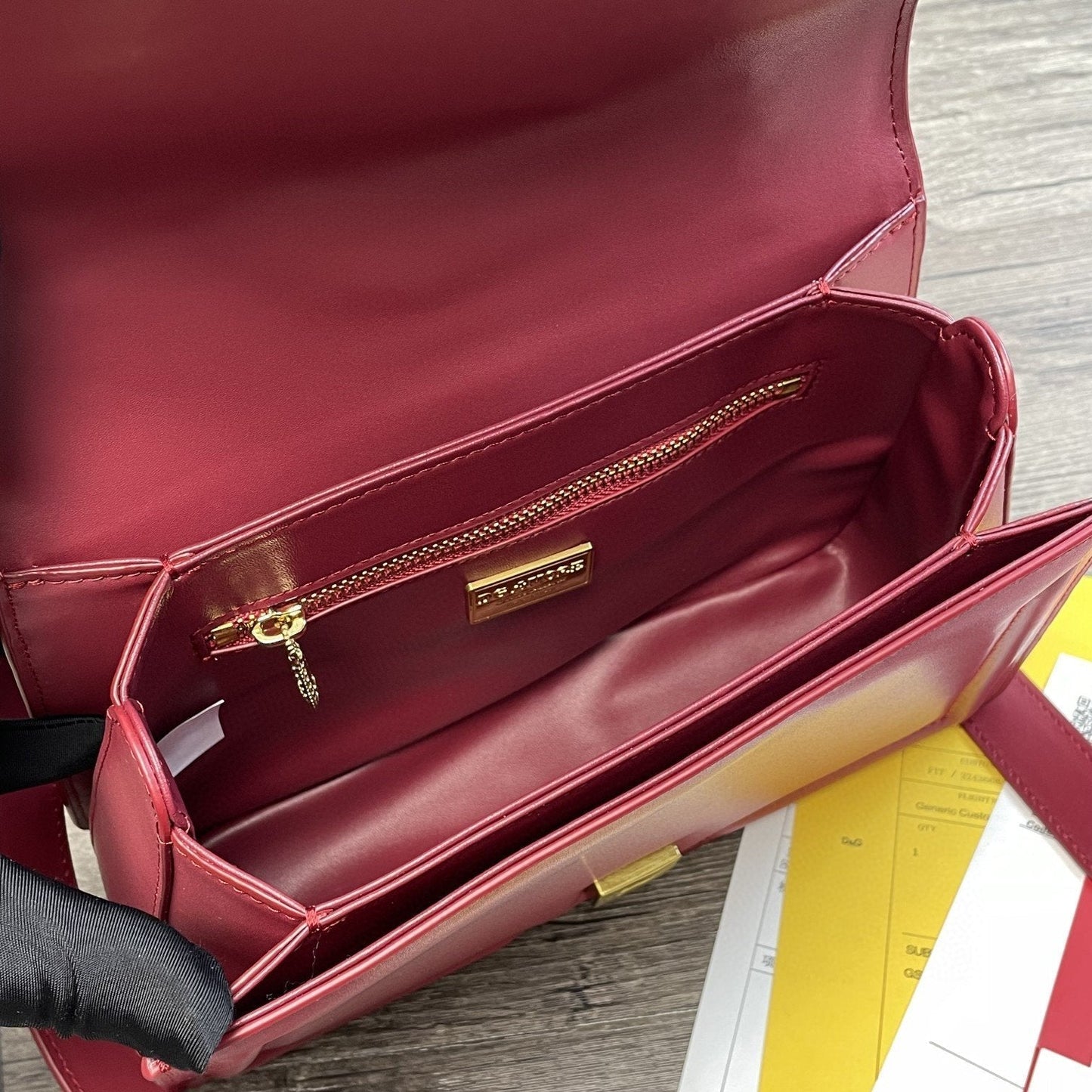 Girls Nappa Burgundy Quilted Travel Bag