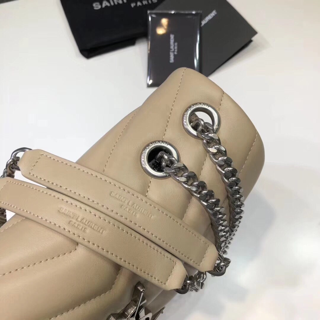 YSL Saint Laurent Loulou Lou Shoulder Bag Quilted Chain 98In23Cm Ysl 1472