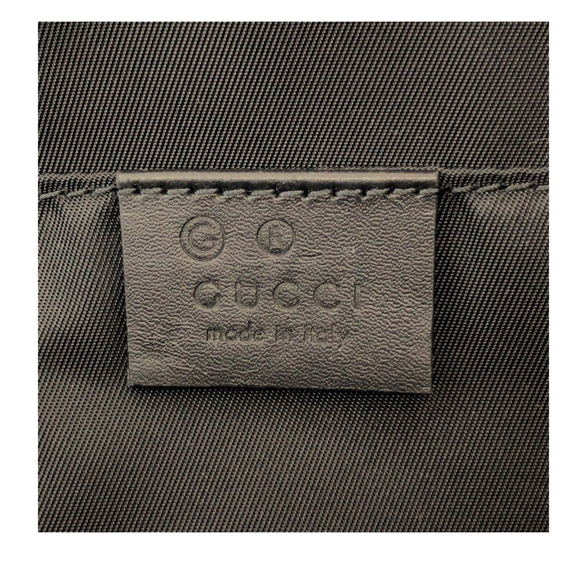 Gucci business SilverMetal Sherry line Canvas Black Handbag