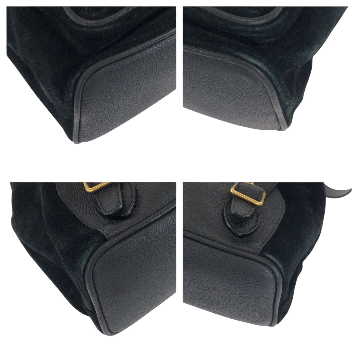 Gucci Backpack 003 Bamboo Suede Black
