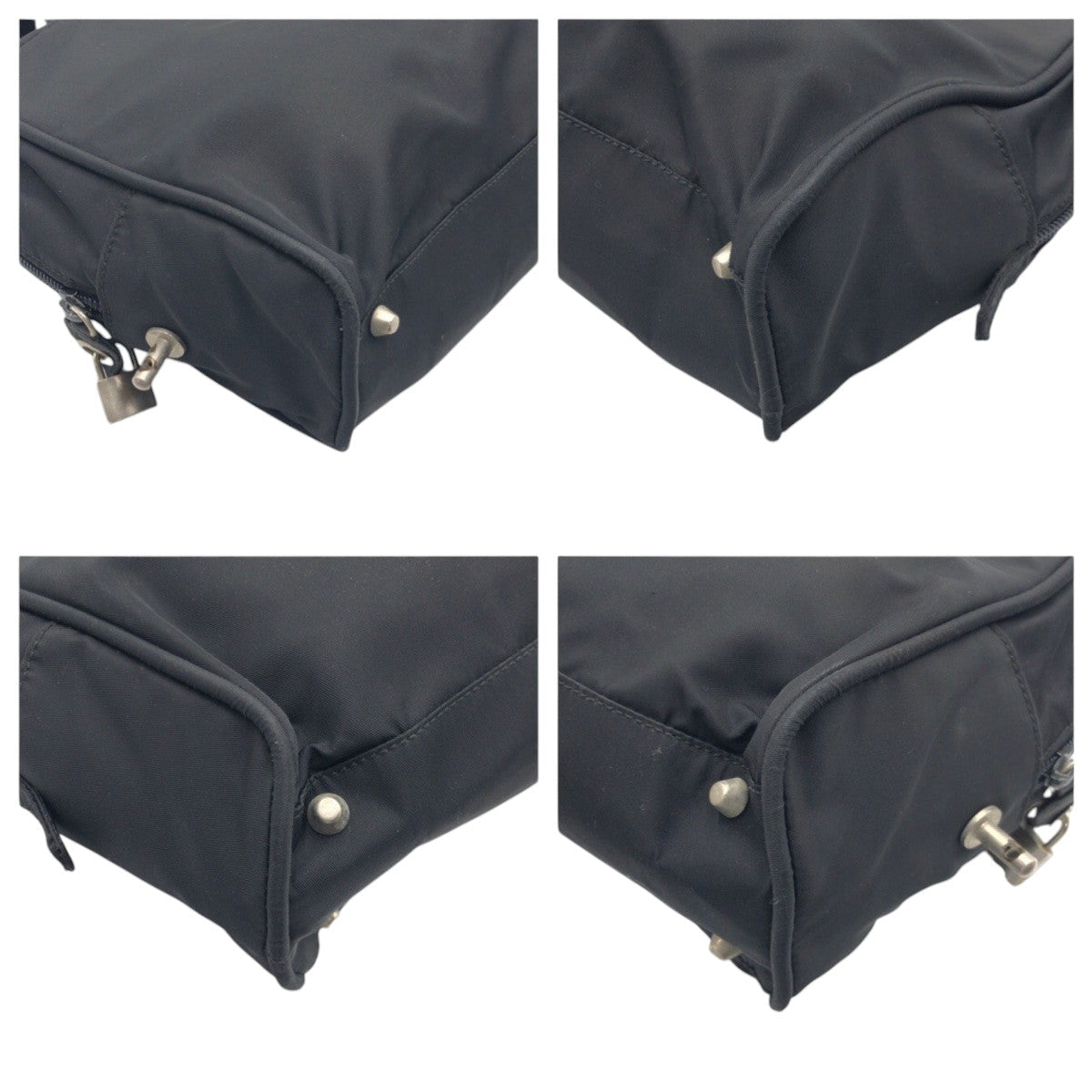 Test Triangular Women Nylon Black Travel Bag