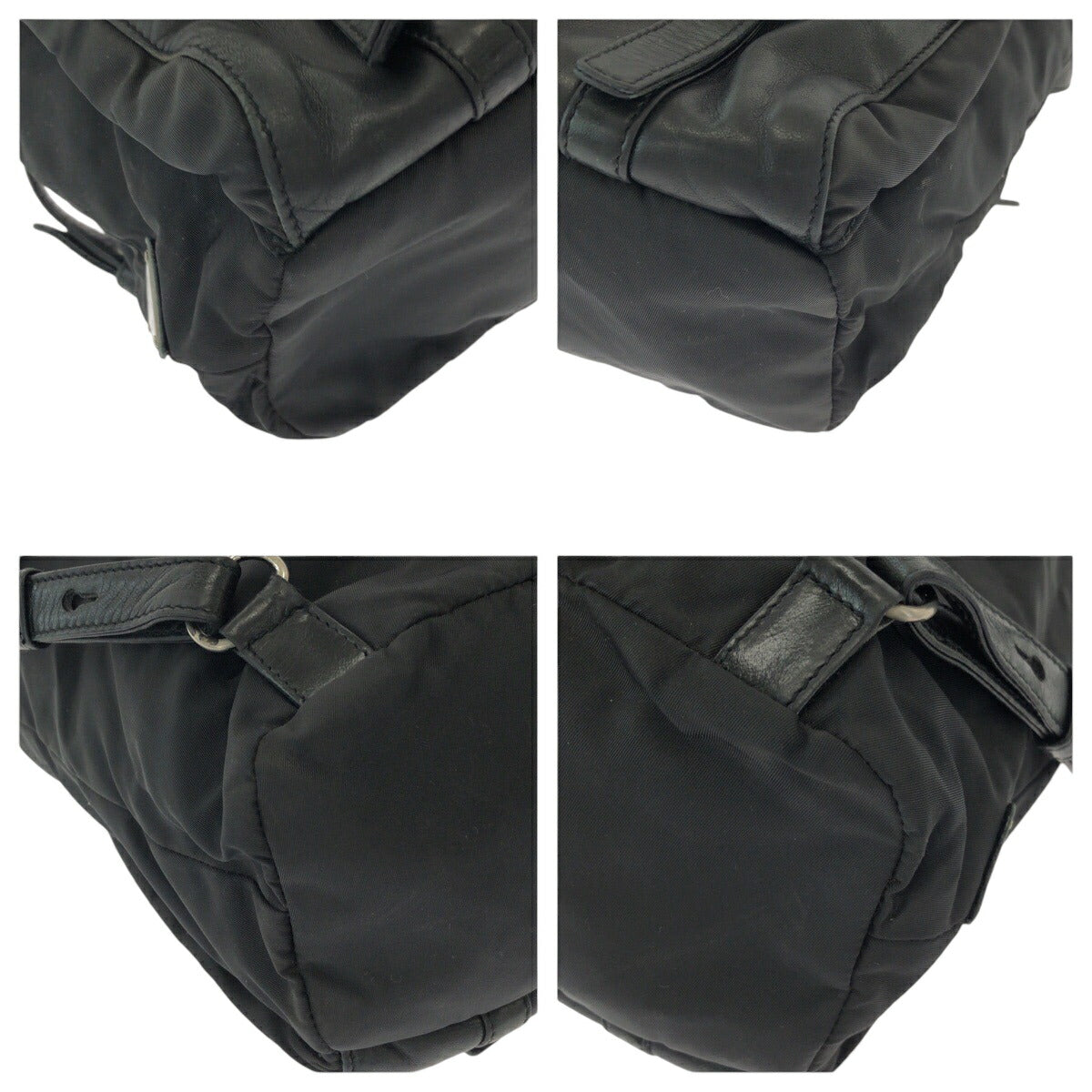 Prada Tessuto Backpack Leather Nylon