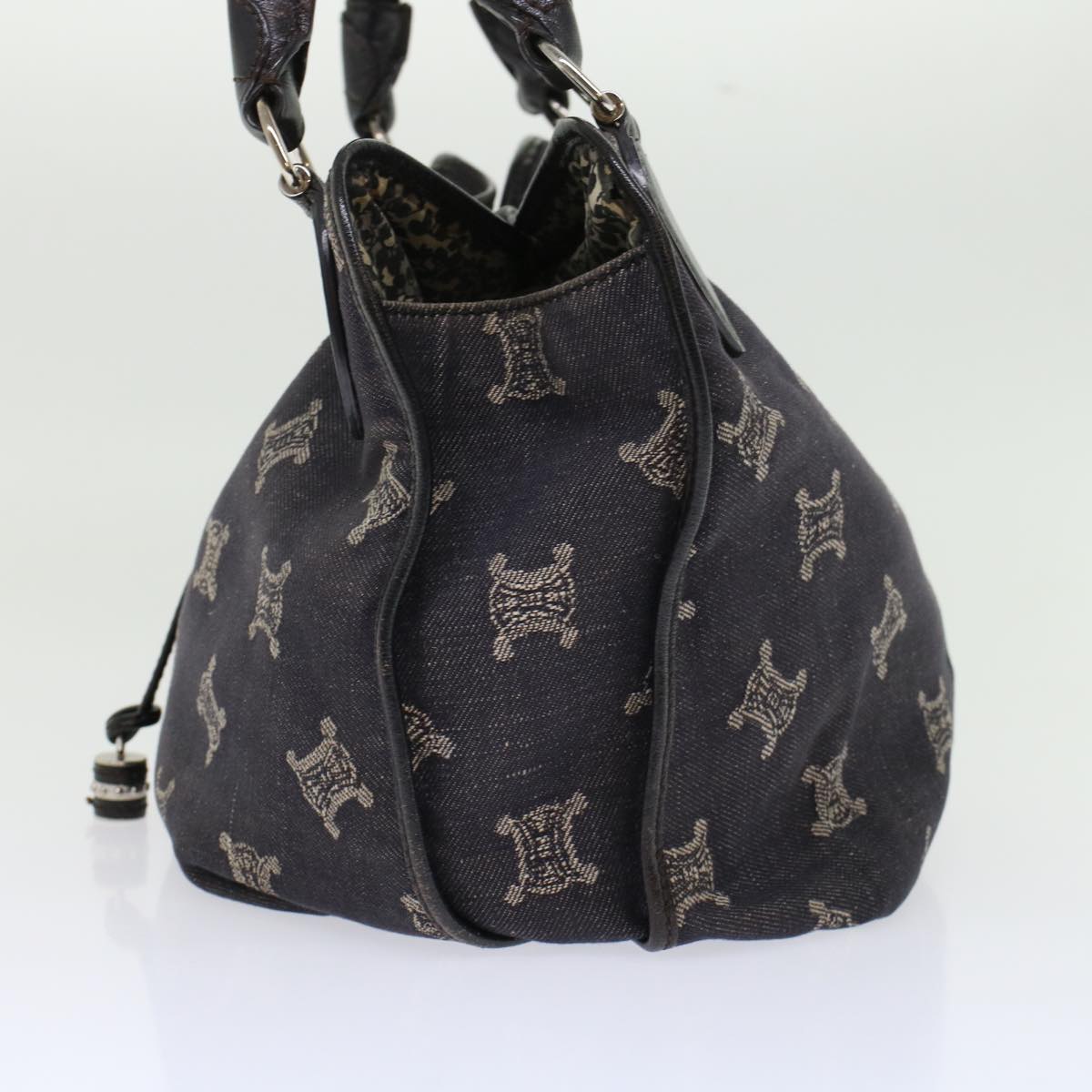 Luxury Paris Macadam Shoulder Bag Navy Canvas