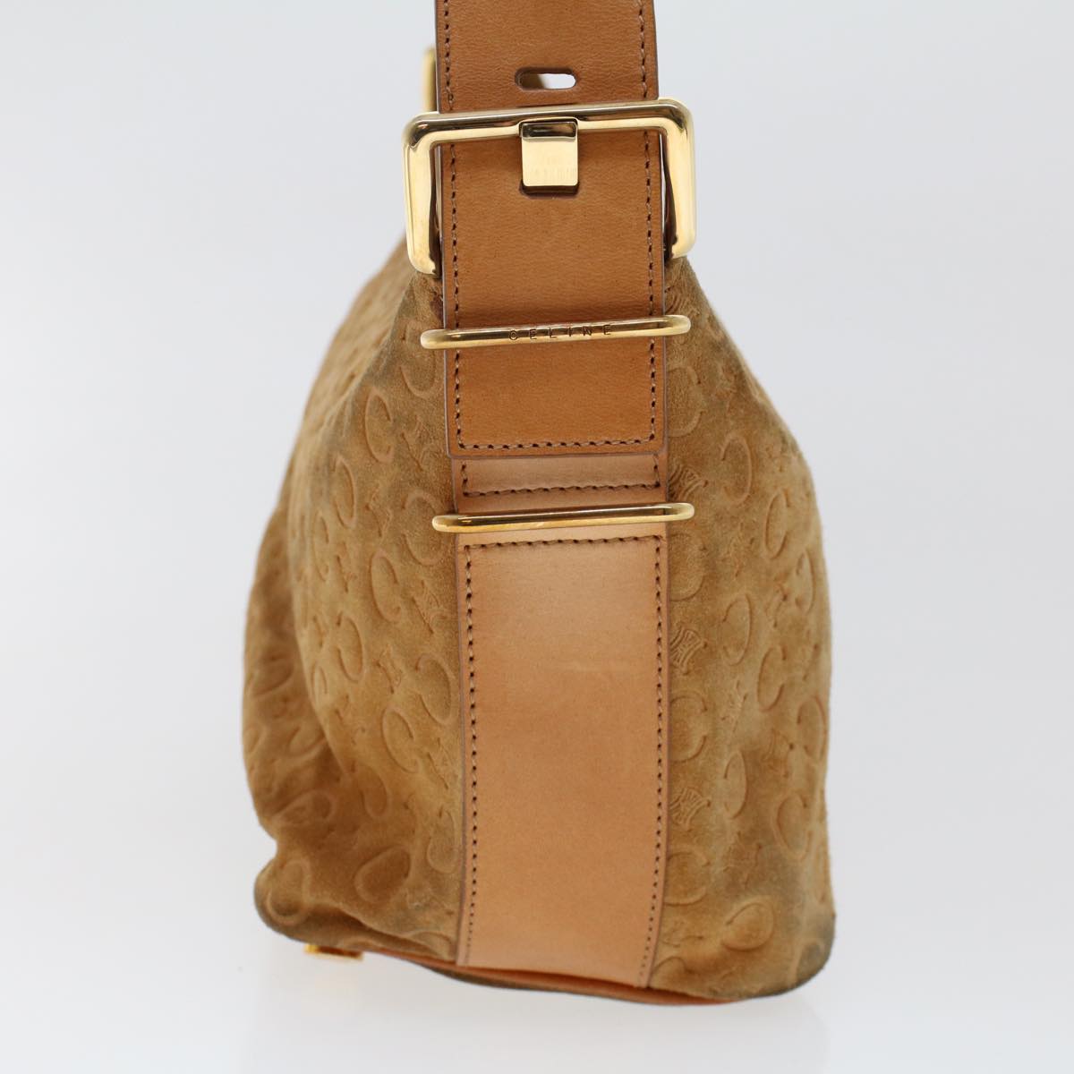Luxury C Macadam Shoulder Bag Brown Leather Canvas