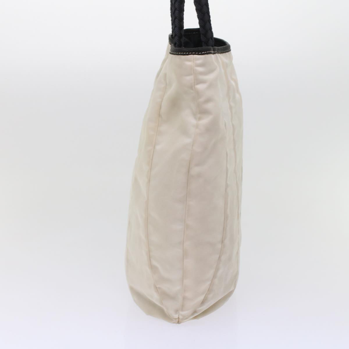 Prada Hand Bag Ivory Nylon Travel Bag