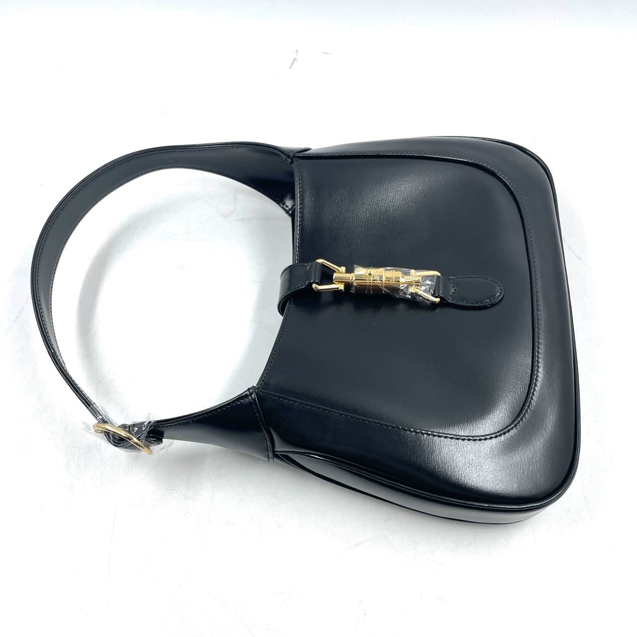 Gucci Jackie Adjustable Strap Never Worn Leather Black Handbag