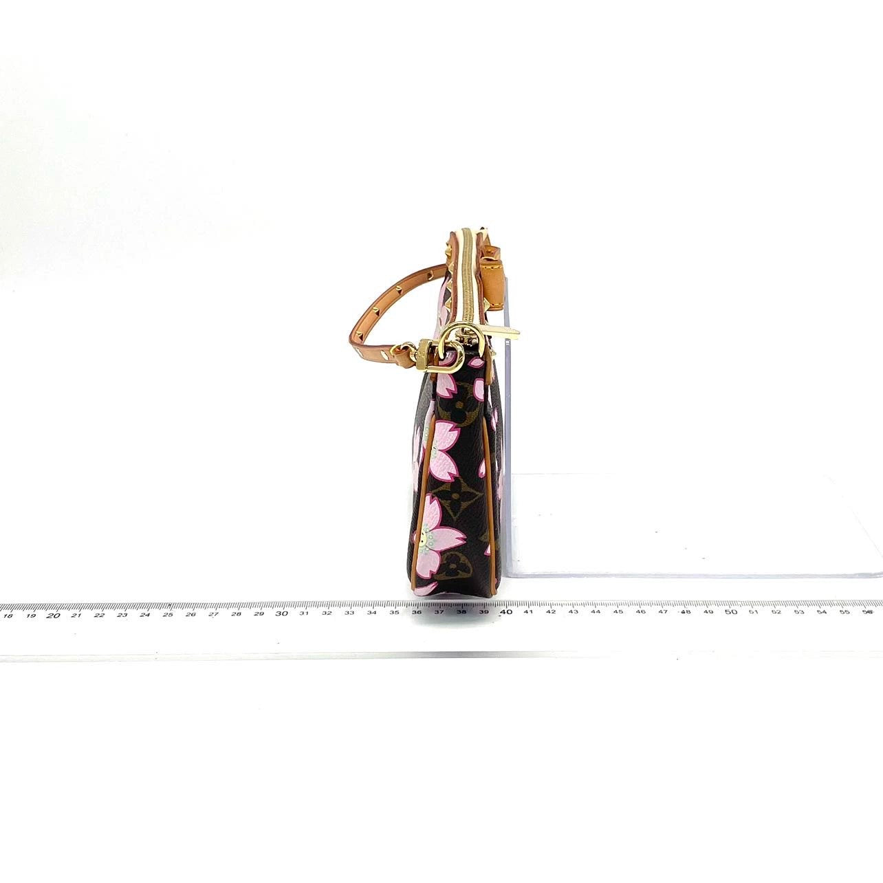 Louis Vuitton x Takashi Murakami Cherry Blossom Monogram Brown Pochette Clutch Bag