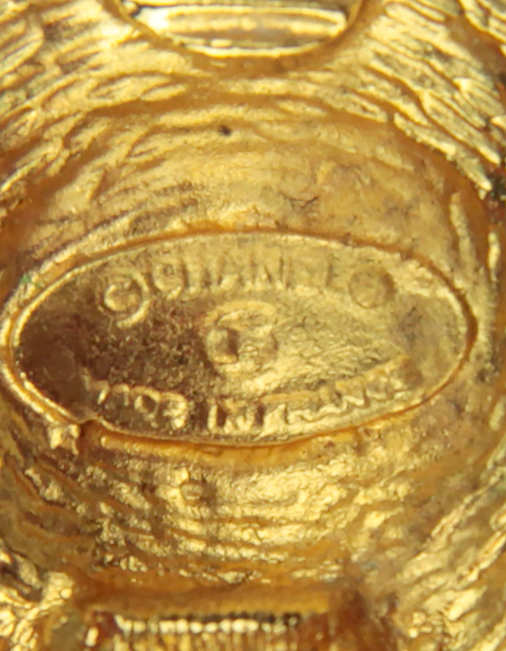 Chanel Goldtone 1" CC Button Clip-On Earrings
