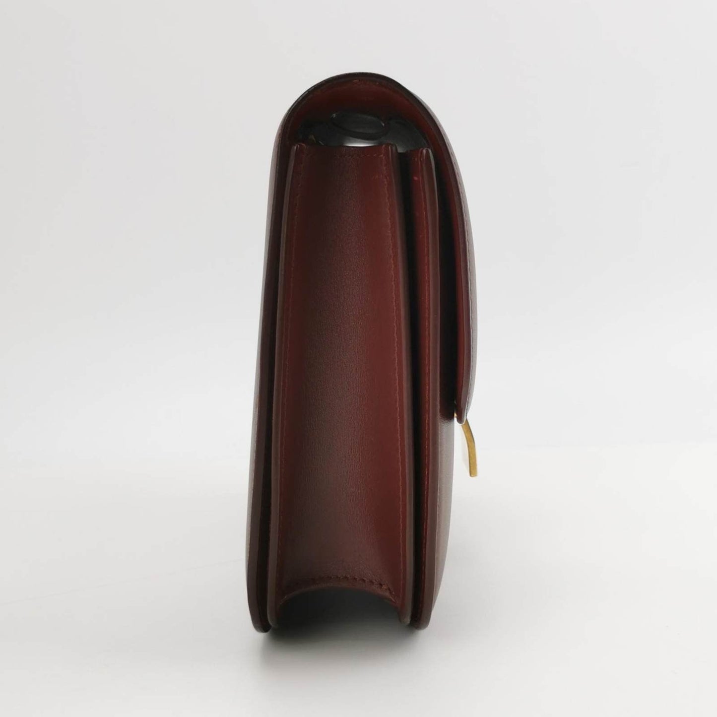 Classic Burgundy Box Crossbody Bag Leather Flap