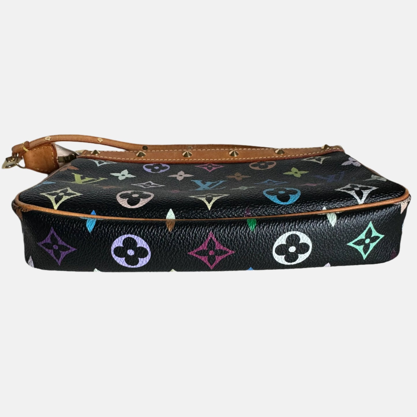 Louis Vuitton x Takashi Murakami Pochette Accessoire Black Multicolor Clutch Bag
